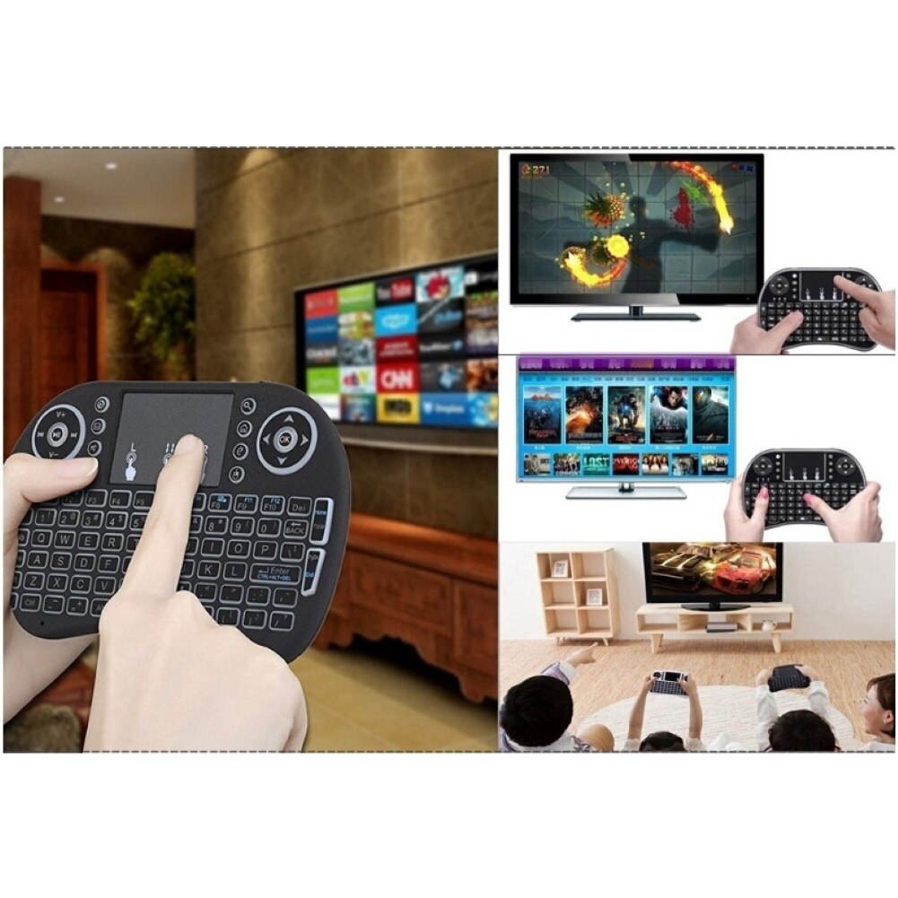 3 Colors Backlight 2.4GHz Mini Wireless Keyboard Touchpad Remote Control Mechanical keyboard wireless Mouse For Android TV Box