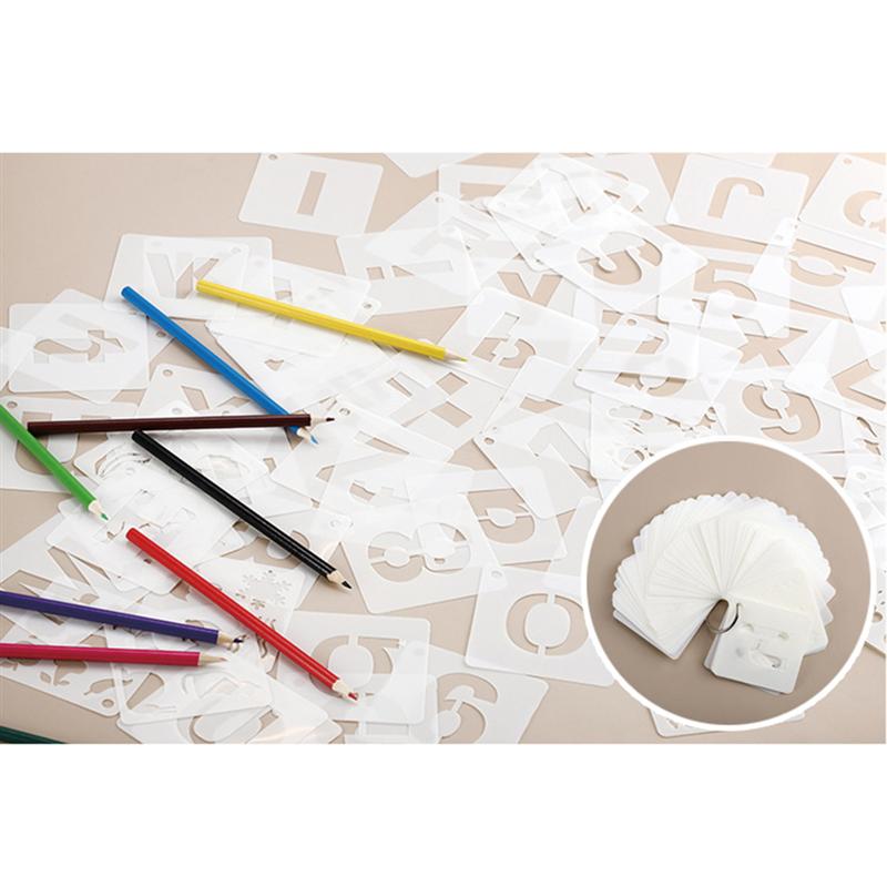 80 stk alfabet symbol stencils skabelon maling scrapbog prægning stempling album kort gør det selv prægning papir kort skabelon