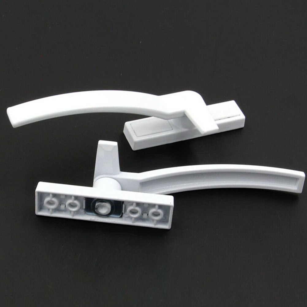 1pc Grip Hand Accessories Window Locking Handle Durable Zinc Alloy Practical Replacement Lacquered Safety White Tone Home