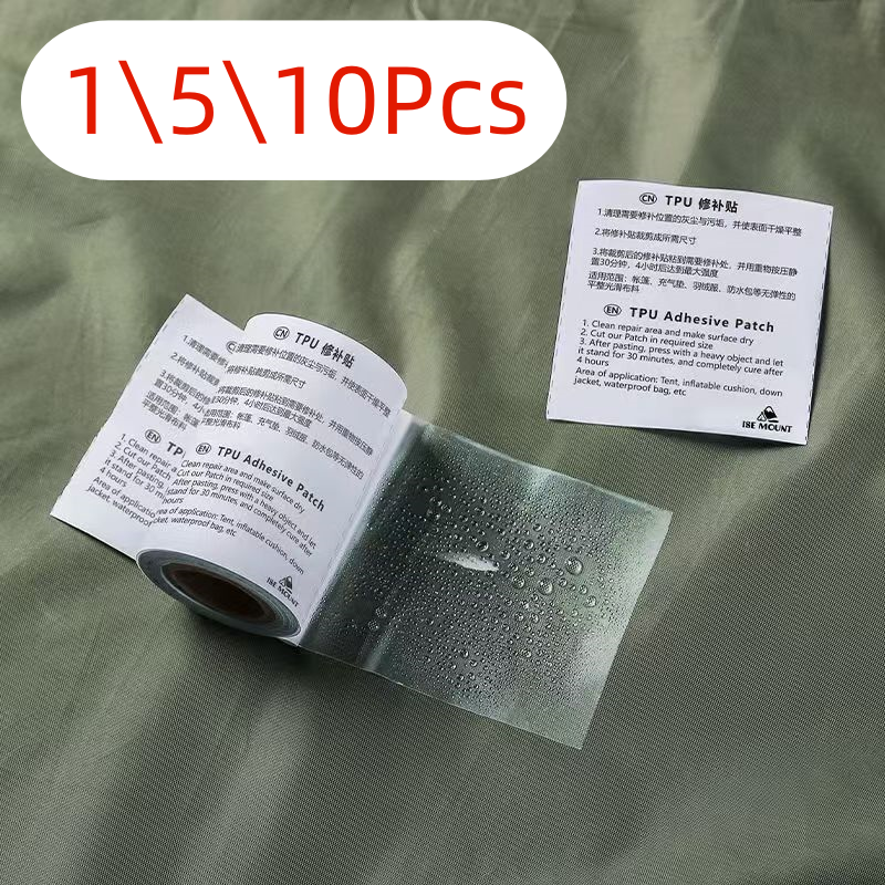 Naprawa namiotu Taśma naprawcza Nadmuchiwany materac Płaszcz przeciwdeszczowy makaron naprawcza nadmuchiwanych produktów Zestaw naprawczy Sprzęt kempingowy