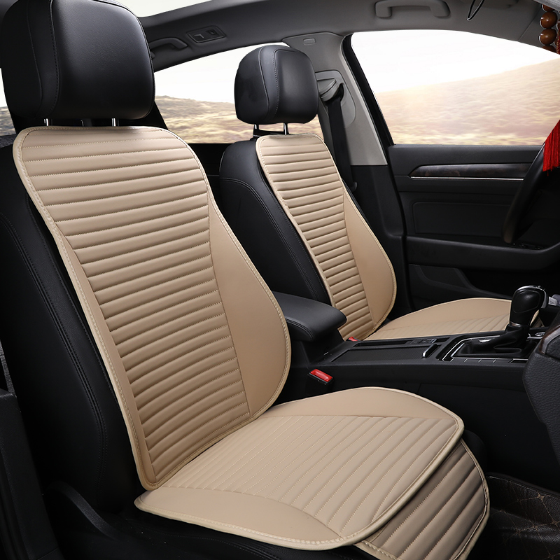 fácil de limpiar no se mueve los cojines del asiento del coche, accesorios cuatro estaciones universal pu cuero asientos no deslizantes cubierta impermeable M1