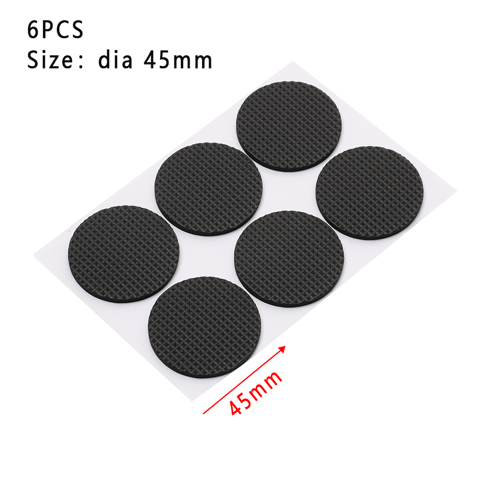1-24Pcs Zelfklevende Meubilair Been Voeten Tapijt Viltjes Anti Slip Mat Bumper Demper Voor Stoel Tafel protector: dia 45mmX6pcs