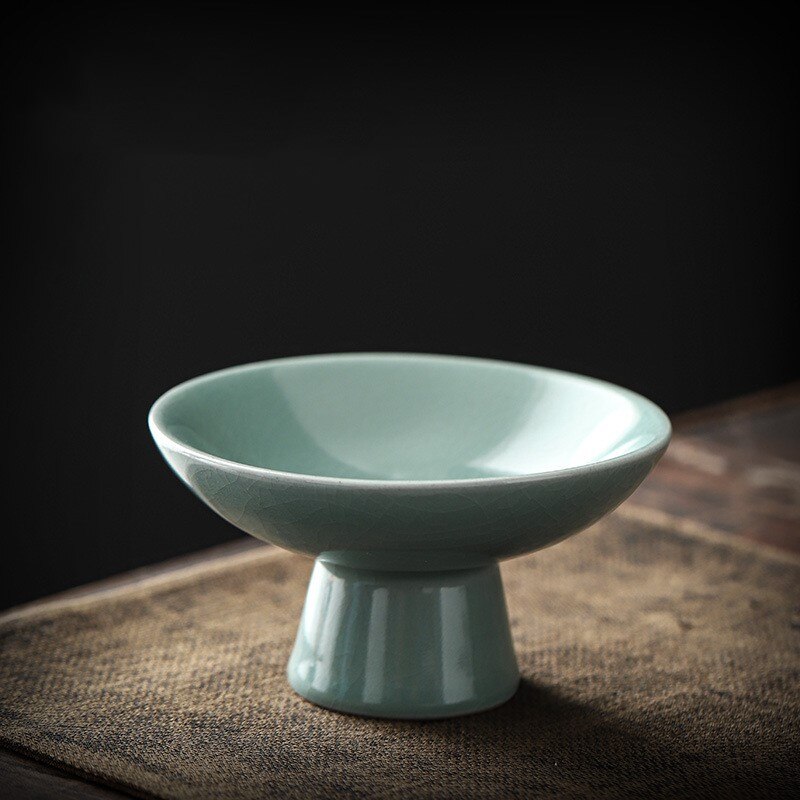 Japanese Ceramic Tea Tray Teaware Kung Fu Tea Set Snack Tray Fruit Tray Serving Tray Tea Ceremony Accessories: Shadow Celadon