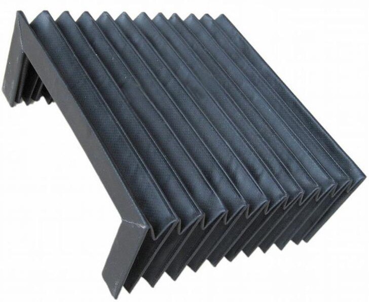 Foldet 14.5 x 6.5 x 6.5cm erstatning harmonika form fleksibelt støvdæksel til fræsemaskine udfoldet 14.5 x 24 x 6.5cm
