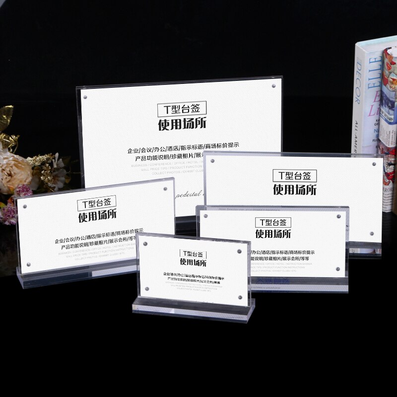 A5 Strong Magnetic Photo Frame Advertising Price Display Stand Brand Double-Sided Transparent Stand Restaurant Catalog Display