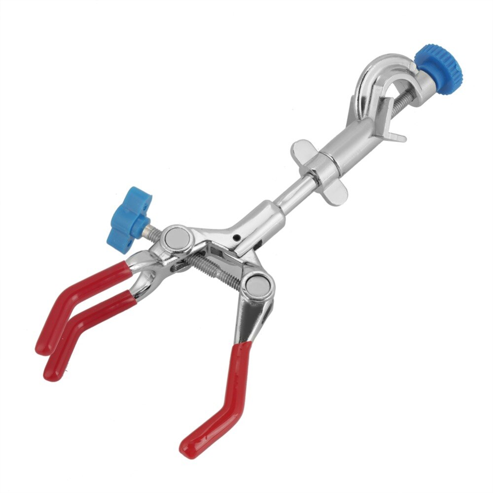 Labor Klemme Einstellbare 3 Zinke Finger Stil Glaskolben Klemme Labor Stehen Clip Reagenzglas Kondensator Labor Halfter