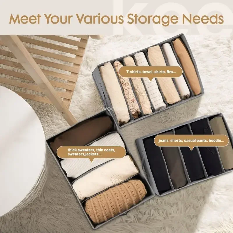 Schlafzimmer-Schubladen, Unterwäsche-Organizer für Schubladen, Kleidungsorganisation für Schmuck Ich bin Schrank, Jeans, Socken, Organizer, Aufbewahrungsbox