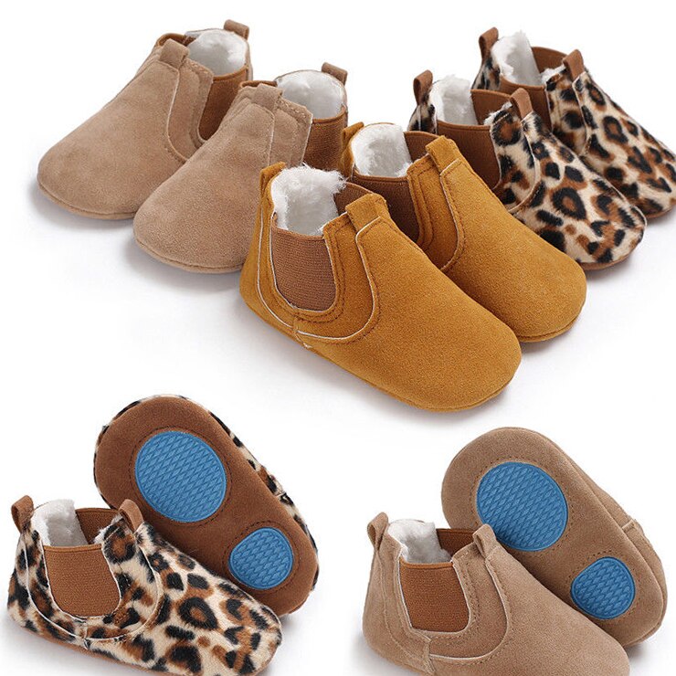 Leopard Baby Toddler Soft Sole Leather Anti-slip Shoes Infant Boy Girl Comfortable Shoes