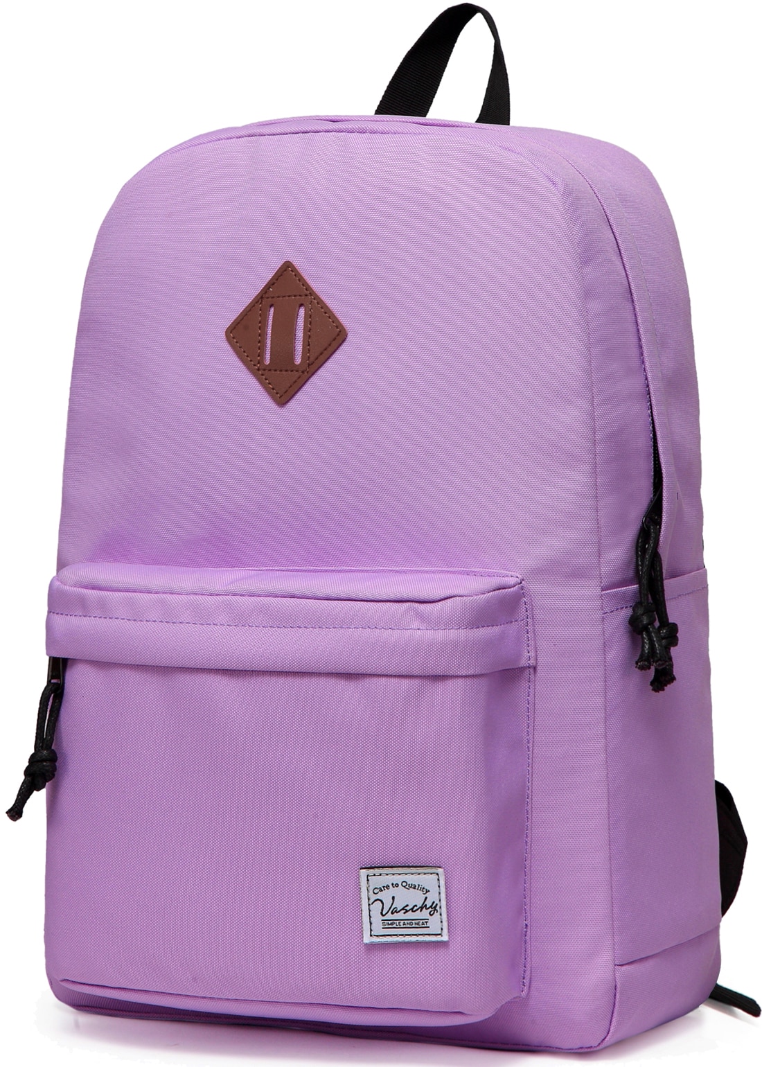 VASCHY School Backpack for Teenagers Travel School Bags Bookbag Classic University Student Backpacks Mochilas Yellow: LIGHT PURPLE