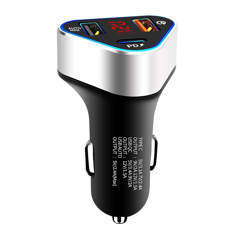 VIKEFON 41W Car Charger Type C PD Fast Charger For iPhone 11 Pro X Max USB C Quick Charge 3.0 SCP AFC For HUAWEI Xiaomi Samsung