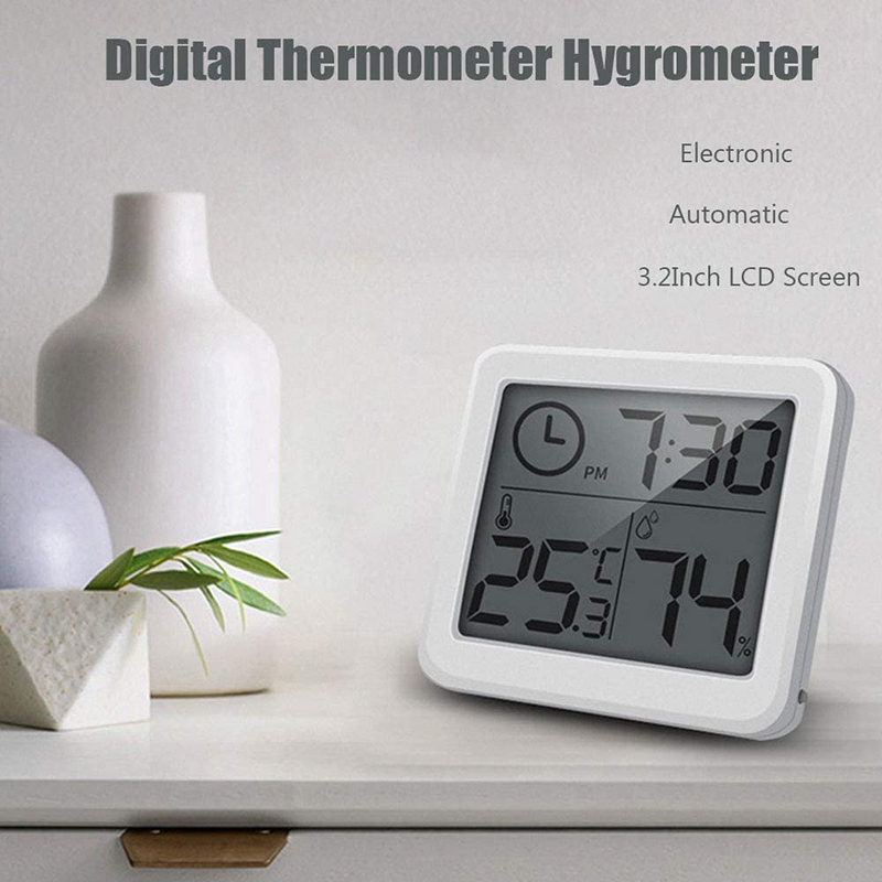 Room Thermometer, Humidity Meter, Temperature and Hygrometer with LCD Screen Monitor Temperature and Humidity
