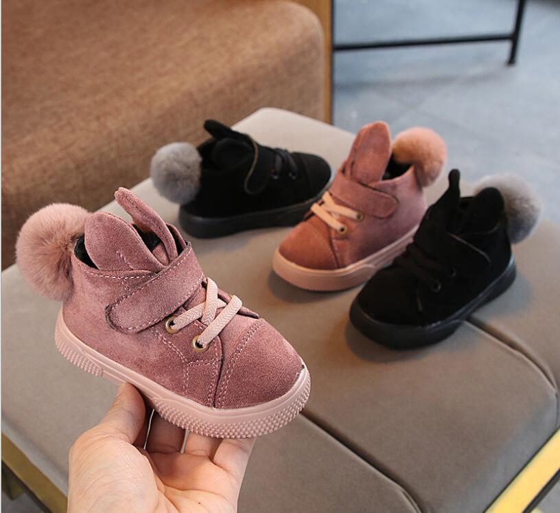 winter girls snow boots children plus velvet ankle boots girl warm baby cotton shoes princess shoes