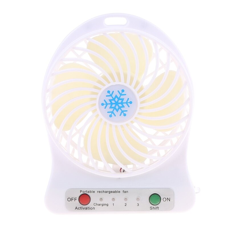 Portable LED Light Fan Air Cooler Mini Desk USB Fan Third Wind USB Fan