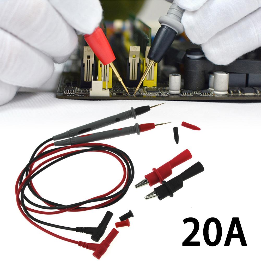 1 Paar 20A Universal Probe Test Leads Pin Voor Digitale Naald Tip Multimeter Tester Lead Wire Probe Pen Kabel Met alligator Clip