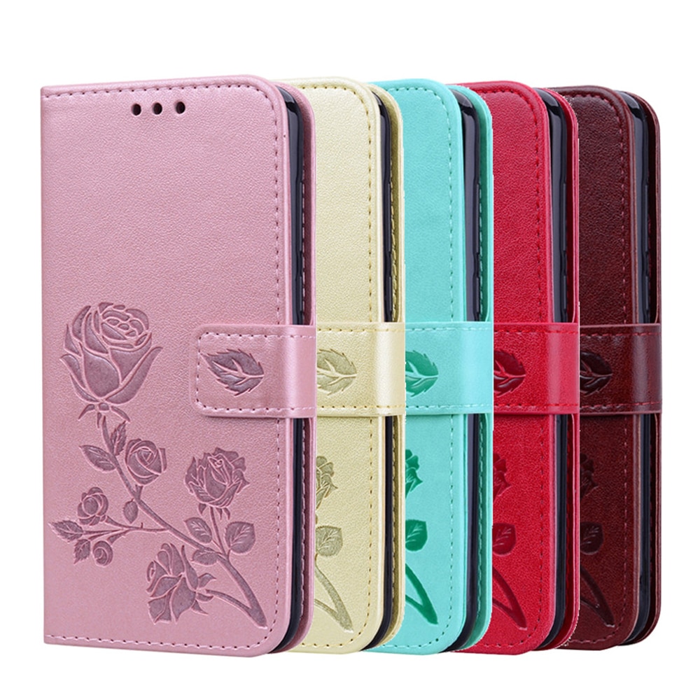 For xiaomi Redmi 4X Case on Redmi 4X Case Flip 5.0 inch Rose Flower Skin Leather Wallet Book Case for xiaomi Redmi 4X 4 X Cover