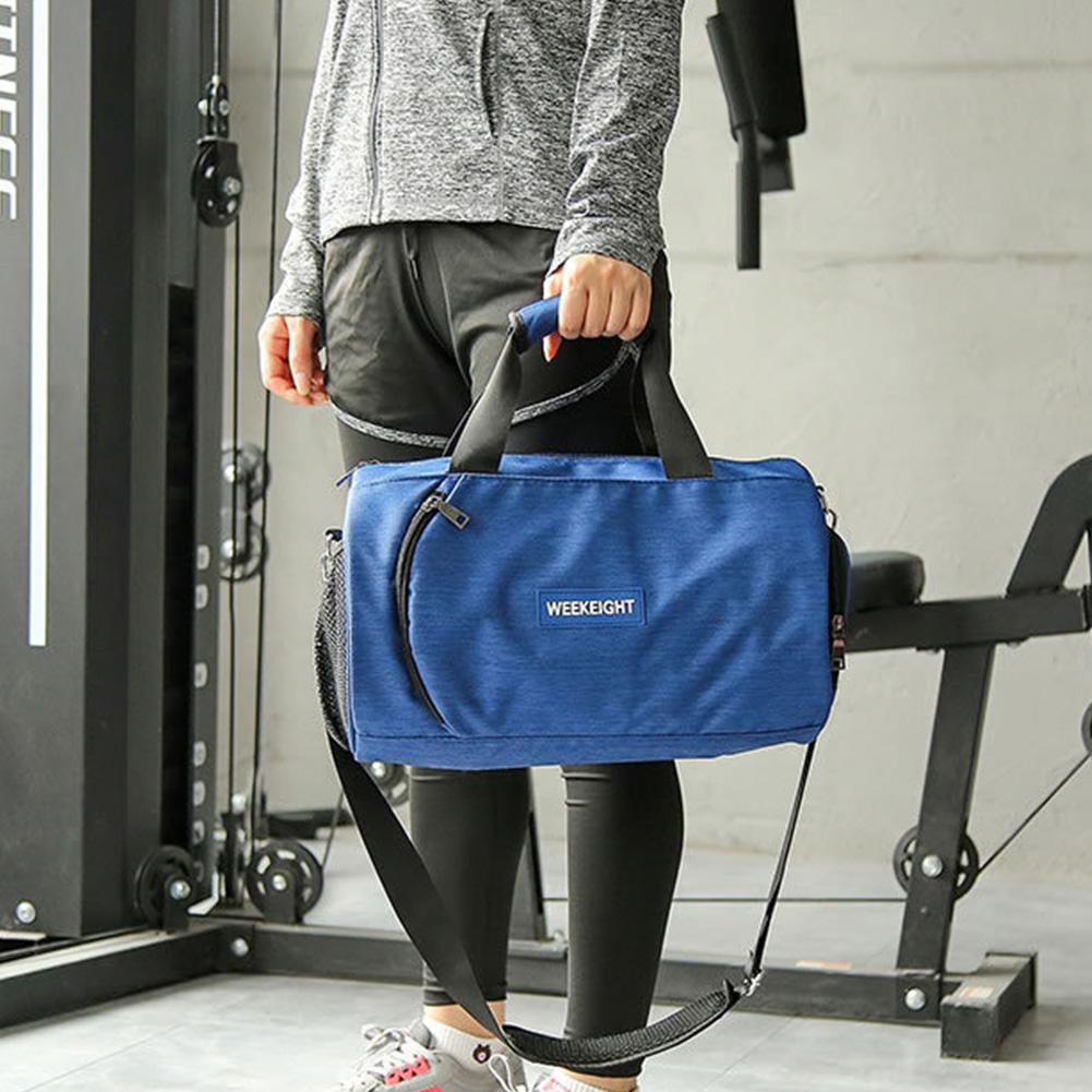 Treningsbag sportsvesker menn kvinner trening tas for sko dame fitness yoga reise bagasje skulder svart sac de sport