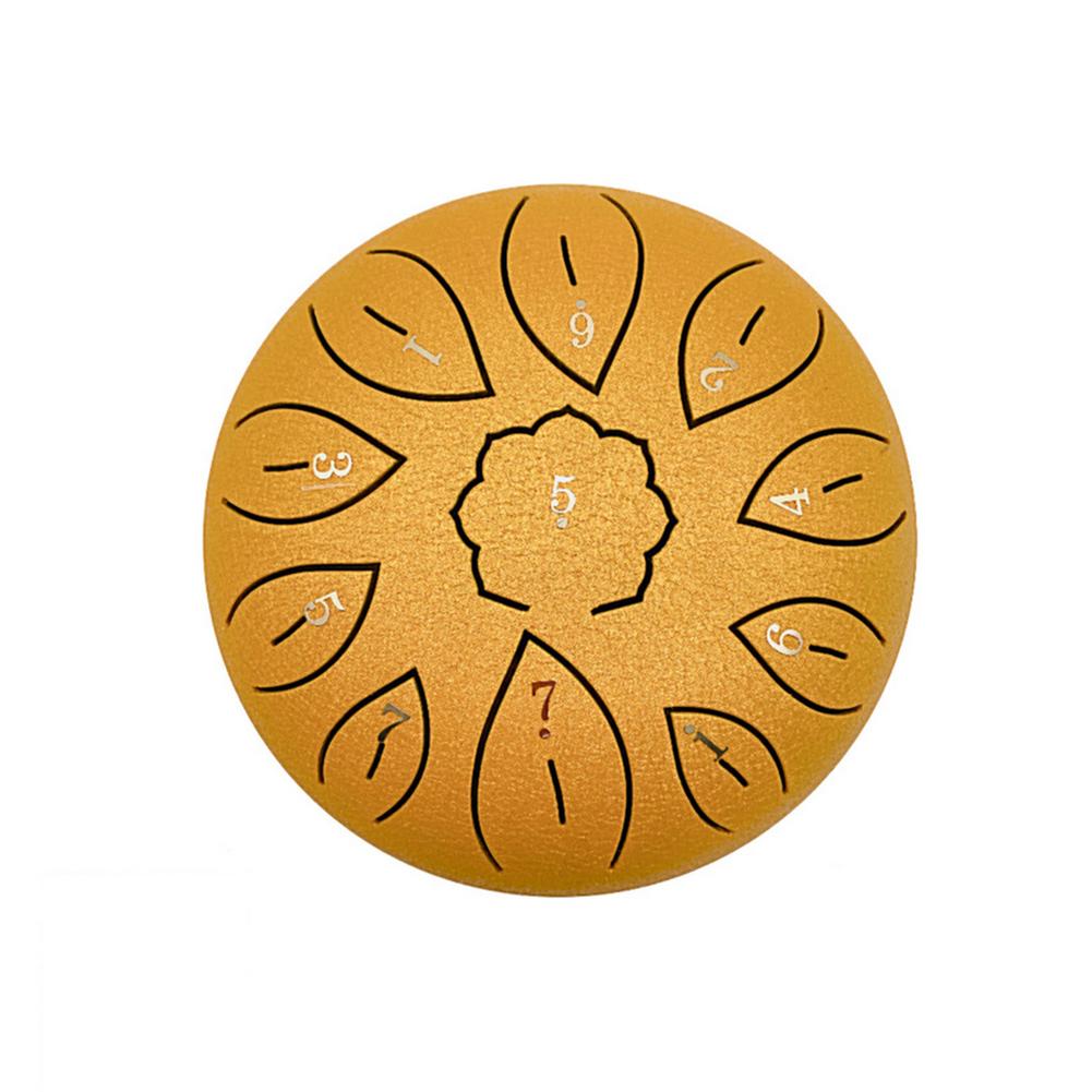 6 Inch Mini Drum 11 Tone Staal Tong Drum Tune C Percussie Hand Pan Drum Met Gewatteerde Drum Tas Musical instrumenten: Glod