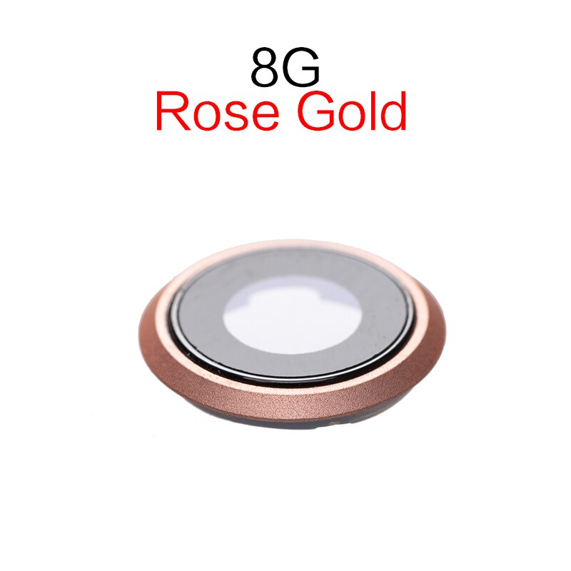 1 sztuk tylna kamera szklany obiektyw pierścień Bezel pokrywa uchwyt dla iPhone 7 8 Plus X obiektyw części zamienne: For 8G Rose