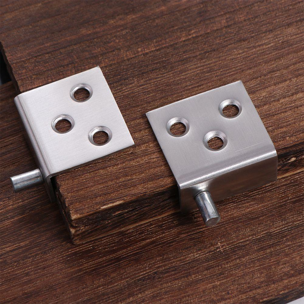 2 Stuks Multifunctionele Pivot Scharnieren Roestvrij Staal Met Bus Bovenste Onderste Scharnier Clips Zwart/Zilver Zware Verborgen As
