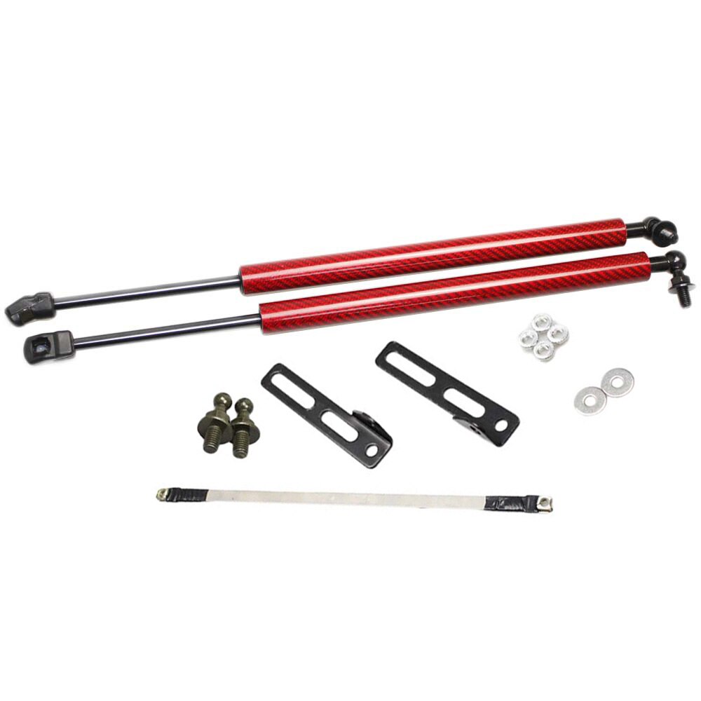 for Peugeot 308 T9 SUV Front bonnet Hood Carbon Fiber modify Gas Spring Struts Prop Lift Support damper: red carbon fiber