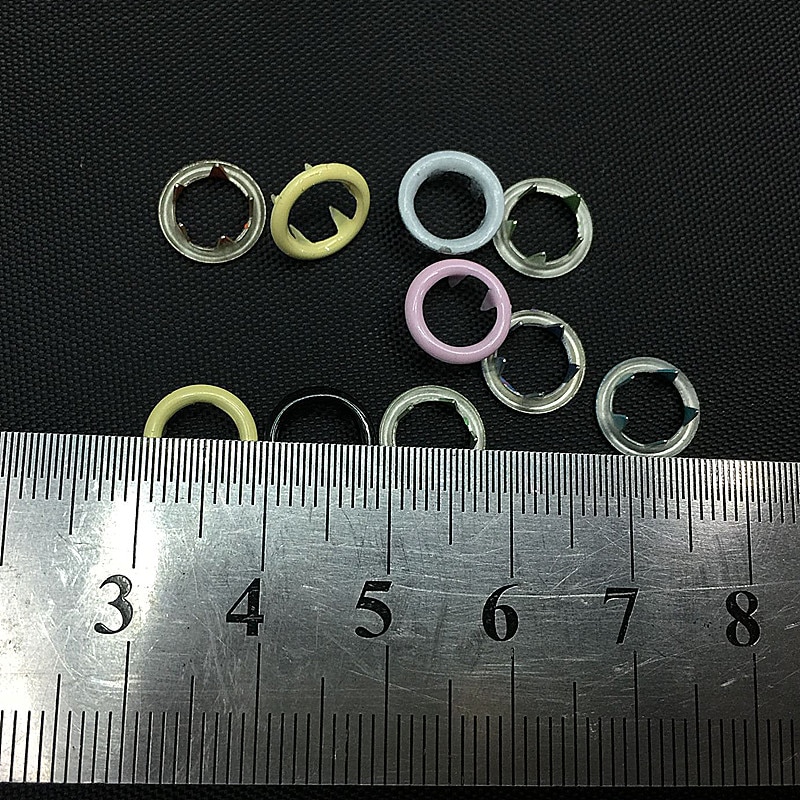 500 Sets/partij 10 Kleuren 9.5Mm Metal Prong Snap Knoppen Fasteners Drukknopen Poppers Baby Romper Gesp Snap