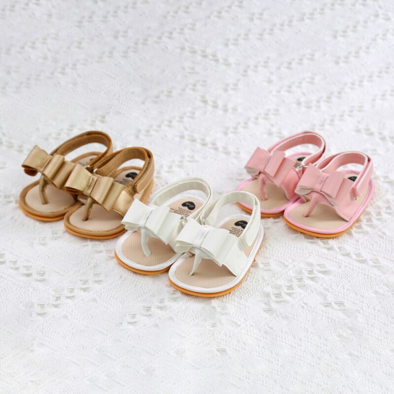 Bobora verão infantil do bebê meninas sandálias sapatos grande arco princesa sapatos casuais único bebê meninas sapatos