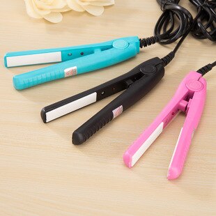 Alisador de pelo rizado mini stick de pelo rizado para estudiantes, plancha de pelo recta de doble uso