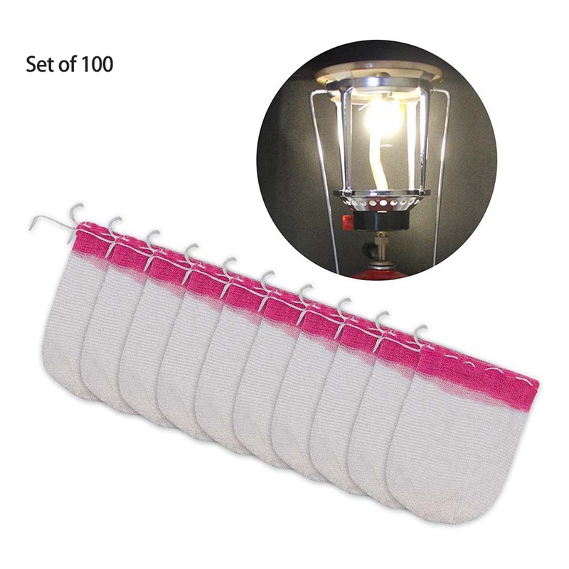 100Pcs Propane Lantern Mantles,For Gas Lantern Propane Light Mantle, Camping Gas Lantern Mantles,Fits Most Gas Lantern