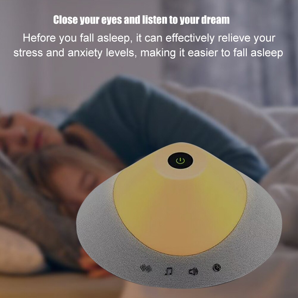 Botón Táctil de relajación relajante para bebés y adultos, con luz nocturna, máquina de ruido blanca, alivia el estrés, sonido ASMR para viajes en casa y oficina