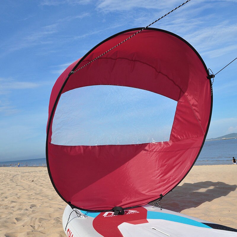 46 "grote Maat Kajak Downwind Wind Paddle Zeil Kano Opblaasbare Boten Drifting Wind Zeil Kajak Accessoires Met Clear Window