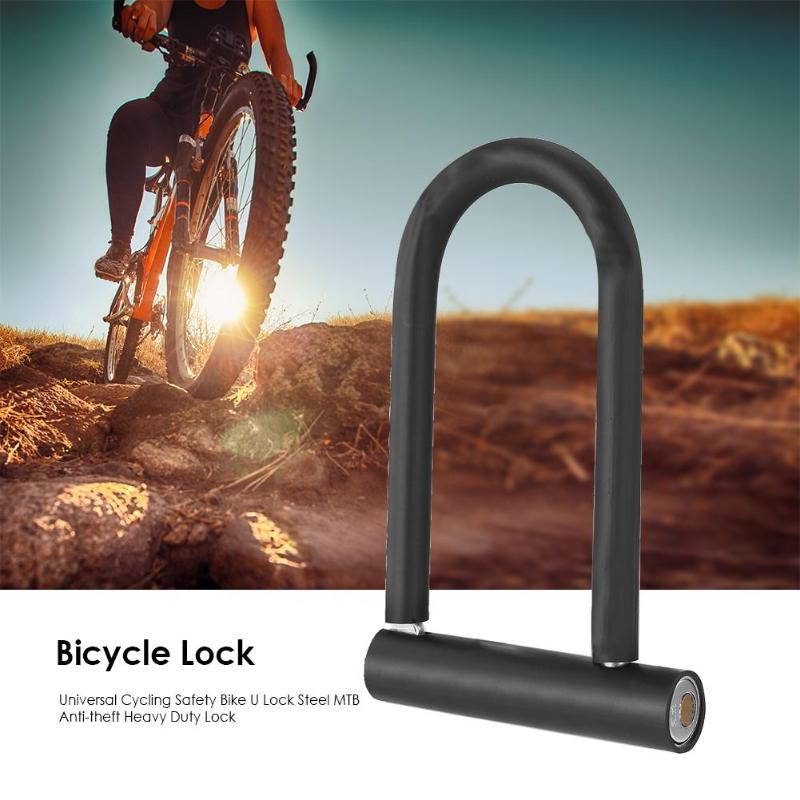 28 Universal Cycling Safety Bike U Lock Steel MTB Road Bike Cable Anti-theft Heavy Duty Lock Bicycle Accessories