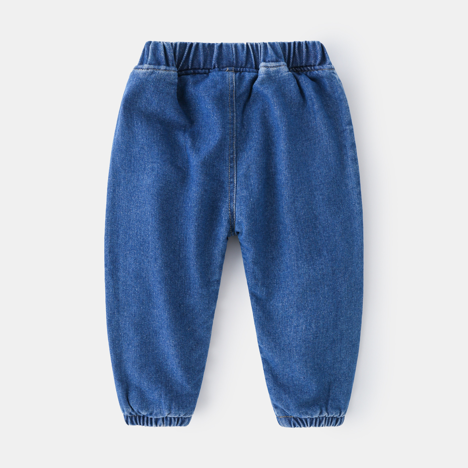 Herbst Winter Plus samt feste farbe Denim hosen für junge Plus dicke und warme Baby jungen Schlauch jungen lässig Schlauch freundlicher Schlauch