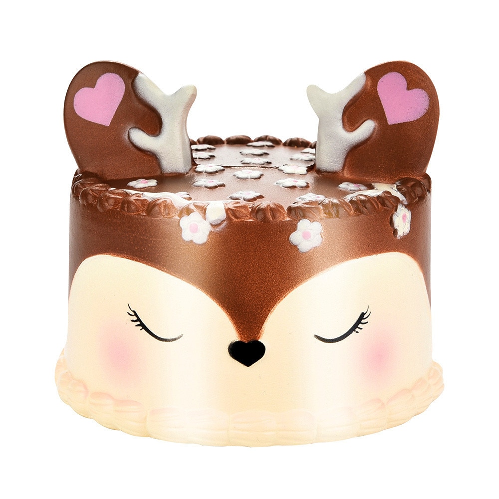 Lovely Cartoon Squishy Jumbo Deer Cake Slow Rising Scented Squeeze Toy Collection Cure игрушки Stress Reliever Toys