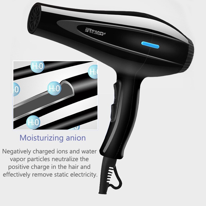 Secador de pelo de 3200W/1400W, herramientas de estilismo de salón de peluquero con ajuste de 2 velocidades, aire /frío, 45G