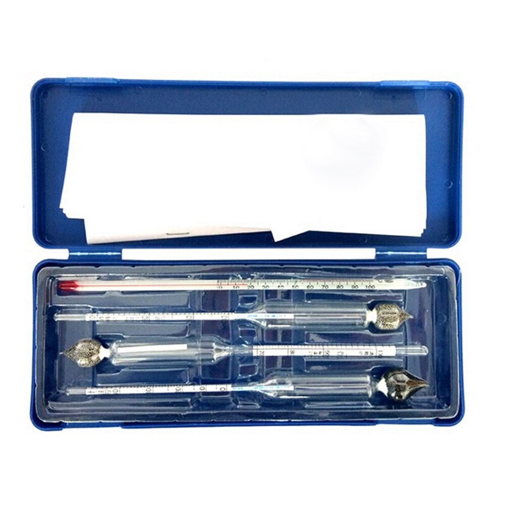 DANIU 4 pièces/ensemble compteur d'alcool verre flotteur jauge densitomètre alcool liquide mètre hydromètre alcomètre vin testeur