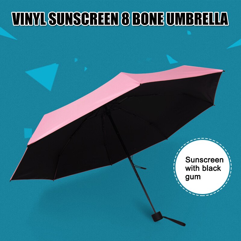 Small Sun Rain Umbrella Five Folding Cute Anti UV Umbrella Kids Beach Sunshade Windproof Umbrella TB