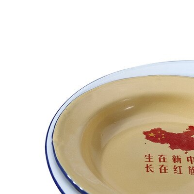 Styl ludowy talerz przekąnarty płytkie talerze emalia danie prześdowcip przetwarzanie tanie płyta losowy wzór talerze porcelanowe