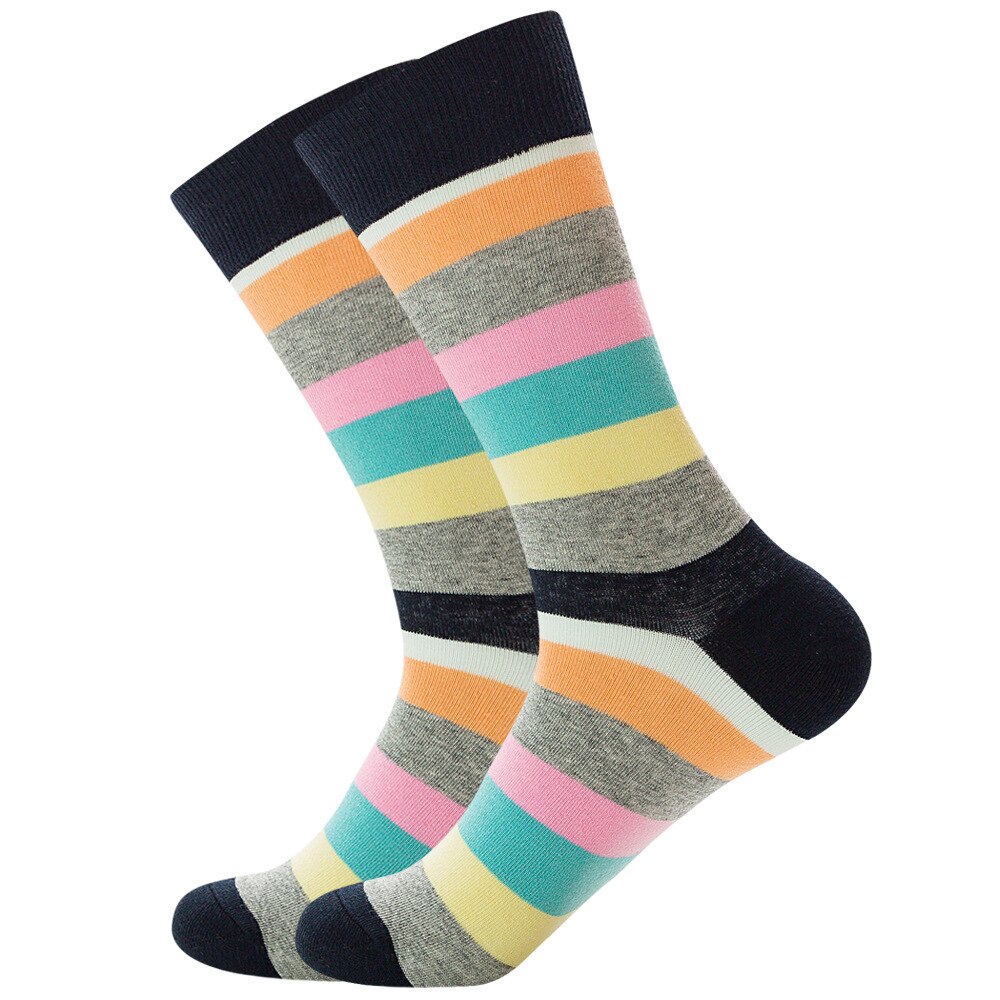 Happy Socks – chaussettes à rayures en coton pour hommes et femmes, motif zèbre, peinture de personnalité, Harajuku