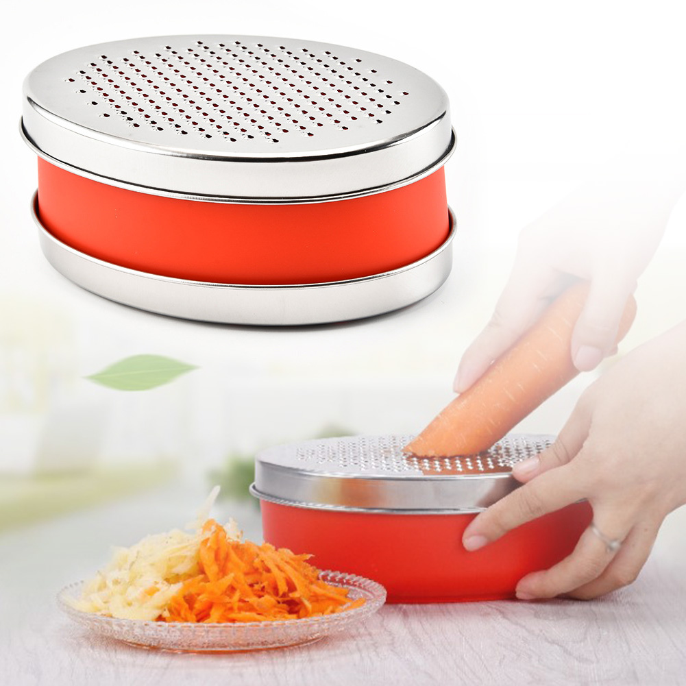 Acier inoxydable boîte ovale pratique rapide efficace multifonctionnel légumes trancheuse cuisine conteneur fromage râpe facile à nettoyer