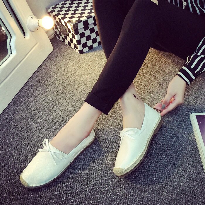 Bonitos zapatos informales de otoño para mujer, zapatos planos, mocasines blancos transpirables a la para mujer, zapatos antideslizantes de pescador, zapatos para conducir