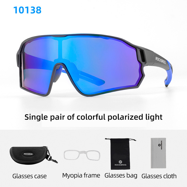 ROCKBROS Polarized Cycling Glasses Clear Bike Glasses Eyewear UV400 Outdoor Sport Sunglasses Men Women Cycling Sunglasses: Beige