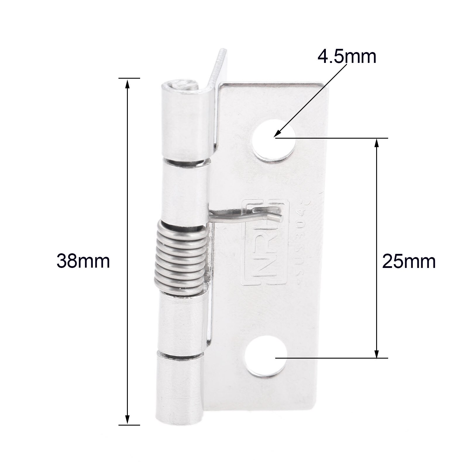 2 Stuks Deur Scharnier Zelfsluitende Rvs Voorjaar Deur Scharnier Kast Kast Kledingkast Sieraden Dozen Lente Scharnier 25/38/50 Mm: 38mm