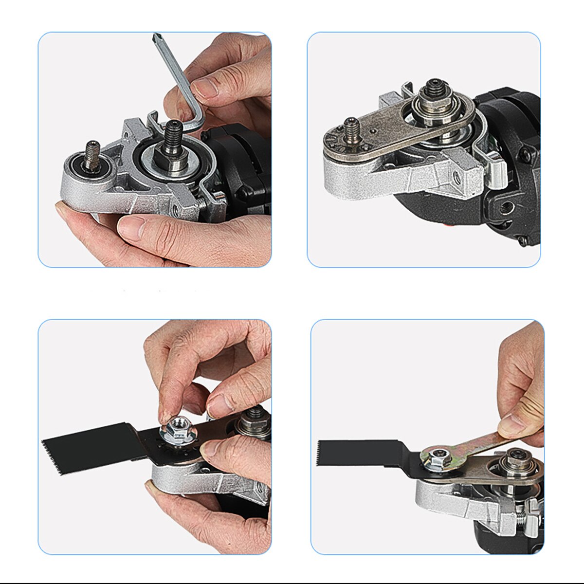 Oscillating Multi Saw Attachment Adapter Change Angle Grinder into Trimming Machine Oscillating Tools 4.5° Swing Cutting