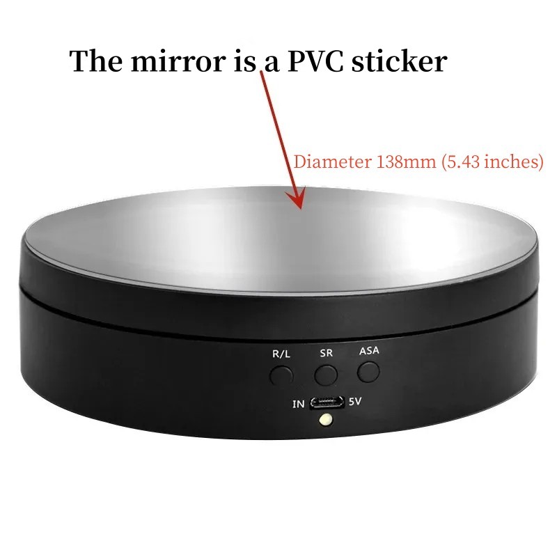 3-speed elektrische roterende displaystandaard 360 graden sieraden draaitafel roterende basis draaitafel voor fotografie video-opname prop: Donkergrijs