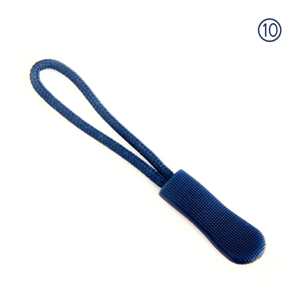 Lot de 50 tirettes de fermeture éclair, pour fixation d'étiquettes de cordon, clip de remplacement pour fermeture éclair, boucle coulissante, sac, valise, vêtements, tente, sac à dos: Couleur 10