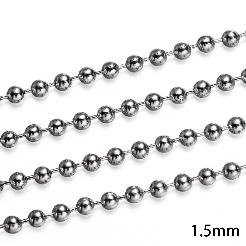 5 m/lote de cadena de acero inoxidable, cadenas de eslabones de varios estilos, nunca se decolora, cadena de collar a granel para hacer joyería DIY, accesorios: Granate