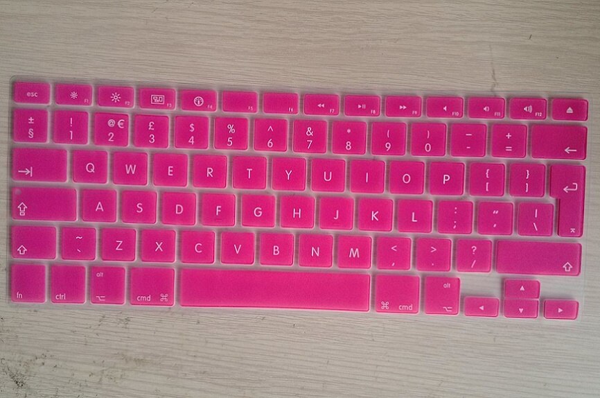 Euro EU angielska osłona klawiatury komputera do laptopa iMac silikonowy ochraniacz na laptopa do Macbook Air Pro Retina 13 15: Rose