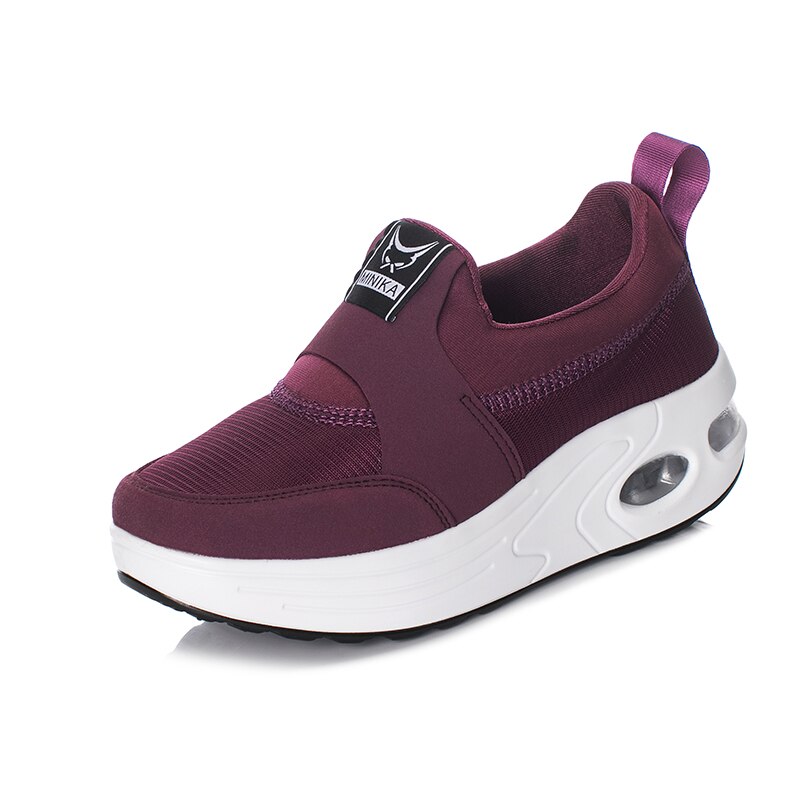 Women Platform Fitness Toning Shoes Female Black Blue Sports Slimming Sneakers Lose Weight Body Shaping Shoe: Purple  / 38