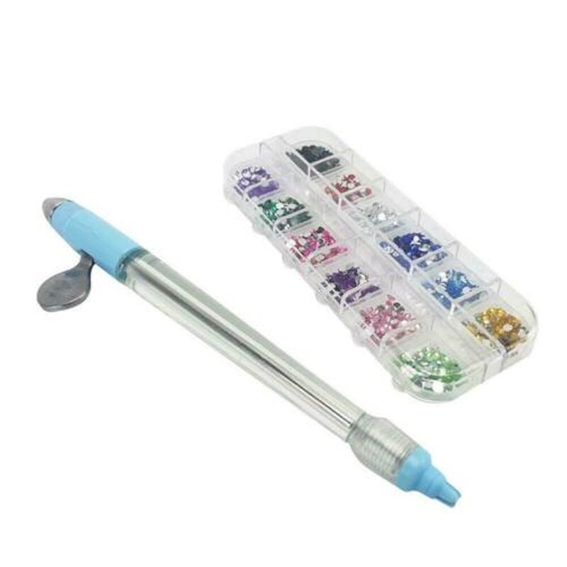Multifuncional ponto de unha broca caneta manual ponto broca caneta strass pintura diamante ponto cruz ferramenta bordado