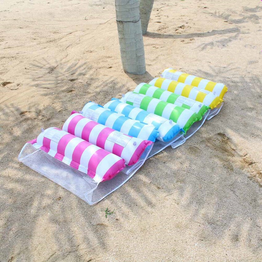 Pvc Zomer Opblaasbare Opvouwbare Drijvende Rij Zwembad Water Hangmat Strand Water Sport Lounger Stoel Luchtbedden Bed